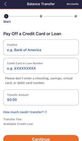 Complete your balance transfer