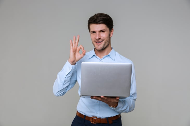 Man with laptop