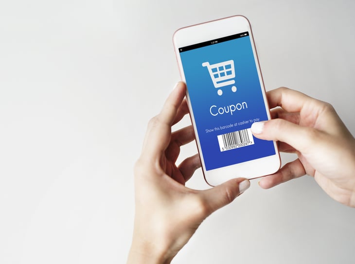 Hands holding a phone with 